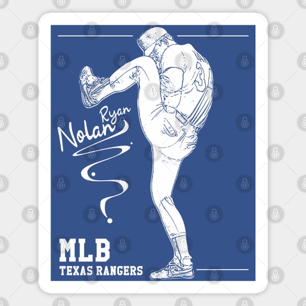 Nolan ryan || White || Texas rangers Magnet by Aloenalone